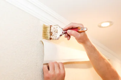 Pose de papier peint à Panon — revêtements muraux et toiles de verre